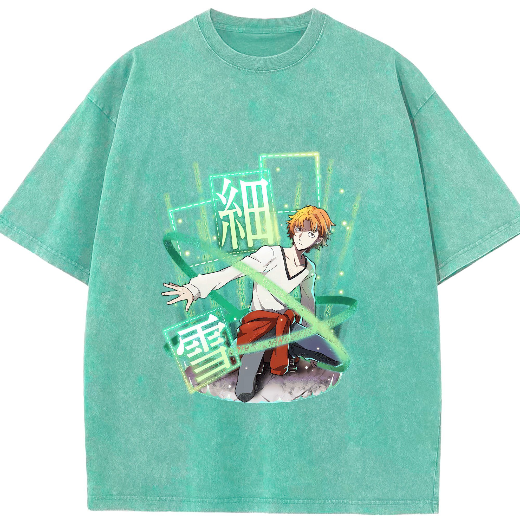 （画像用） 文豪ストレイドッグス Bungo Stray Dogs 綿100% ヴィンテージ風 半袖Tシャツ（フロントプリント）